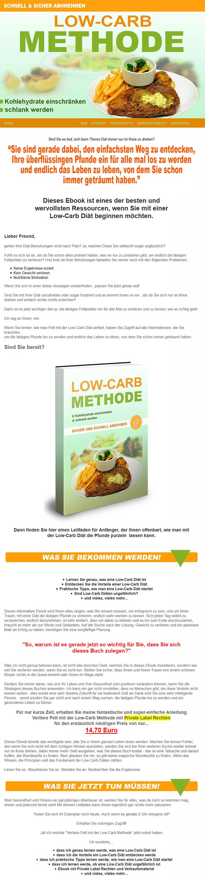 Abnehmen mit der Low Carb Methode