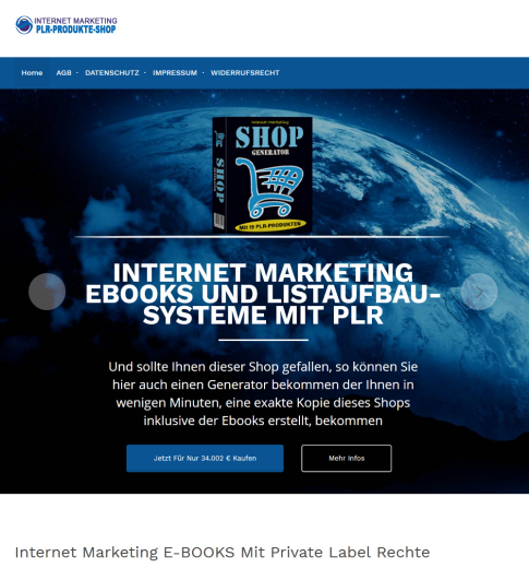 Shop mit 18 Marketing eBooks - Reponsive