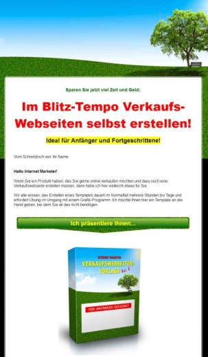 Verkaufswebseiten-Generator  - Natur