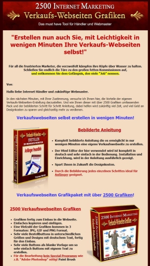 2500 Internet Marketing Verkaufs-webseiten Grafiken - eBook und Grafiken - MRR Lizenz