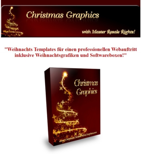 Weihnachts Templates, Grafiken und Softwareboxen