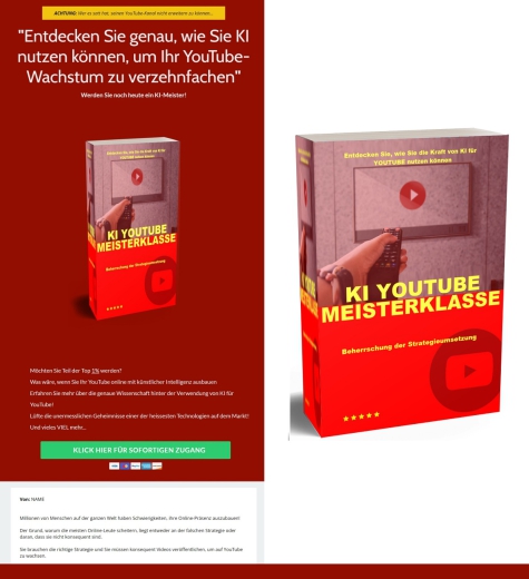 KI YOUTUBE MEISTERKLASSE  -  mit PLR Lizenz