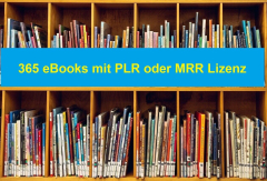 365 Deutsche PLR / MRR Books im Mega Paket - 100 PLR + 265 MRR
