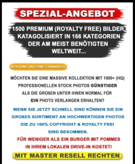 1500 Premium Royalty Free Bilder - mit Verkaufsseite und MRR